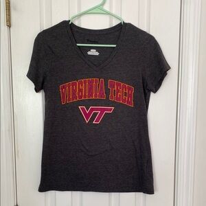Virginia Tech Women's Gray V-Neck T-Shirt